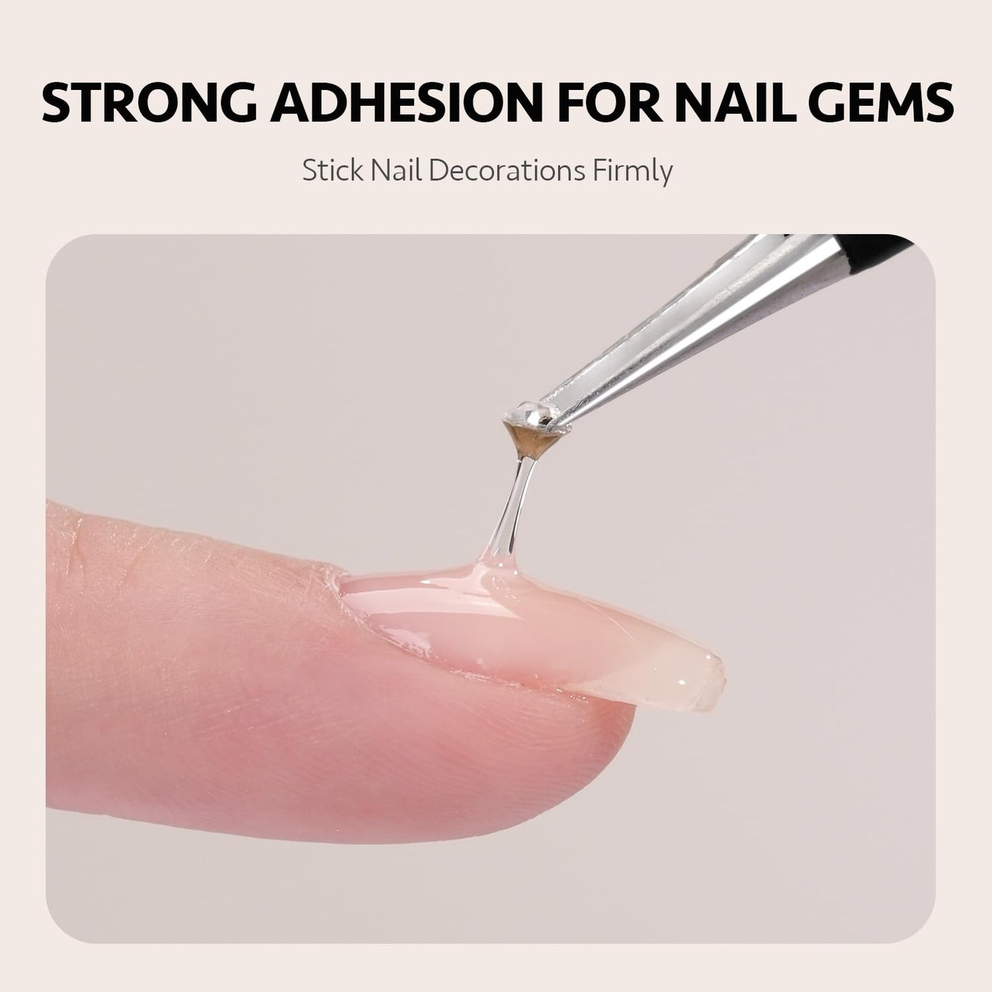 3D Sculpting Gel for Nail Art - Semi-Solid Modeling Gel for Chrome Powder & Rhinestones | No Wipe