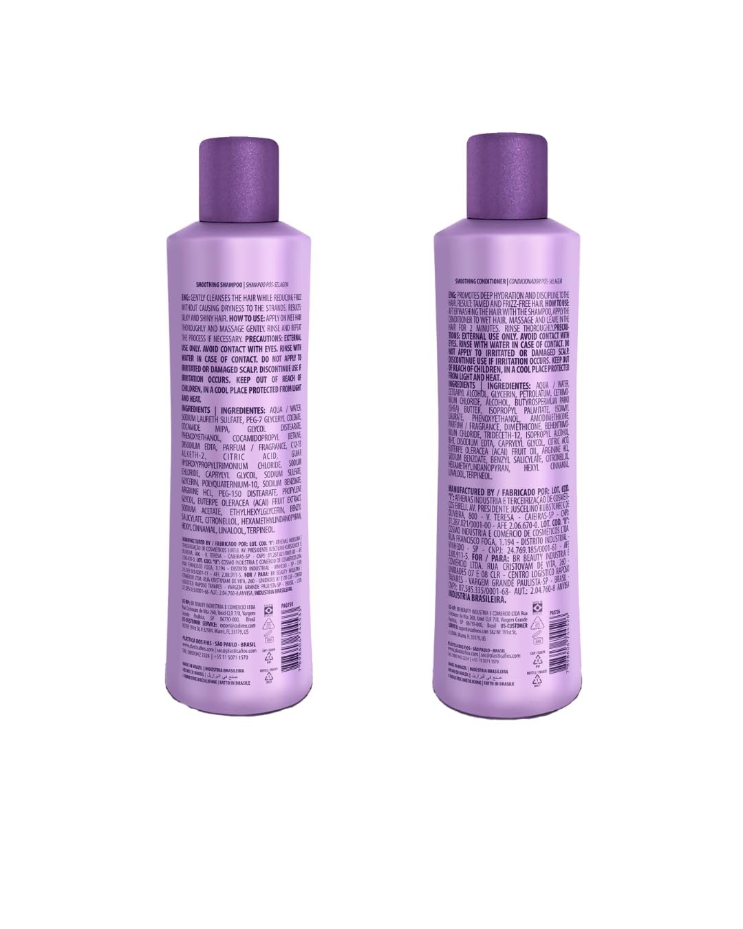 Plastica dos Fios Complete Kit 6 Units - Hair Repair System – Brazilian Keratin - Anti-Frizz Shampoo, Conditioner, Primer, Mask & Serum -Deep Hydration, Smoothing & Shine Boost for All Hair Types