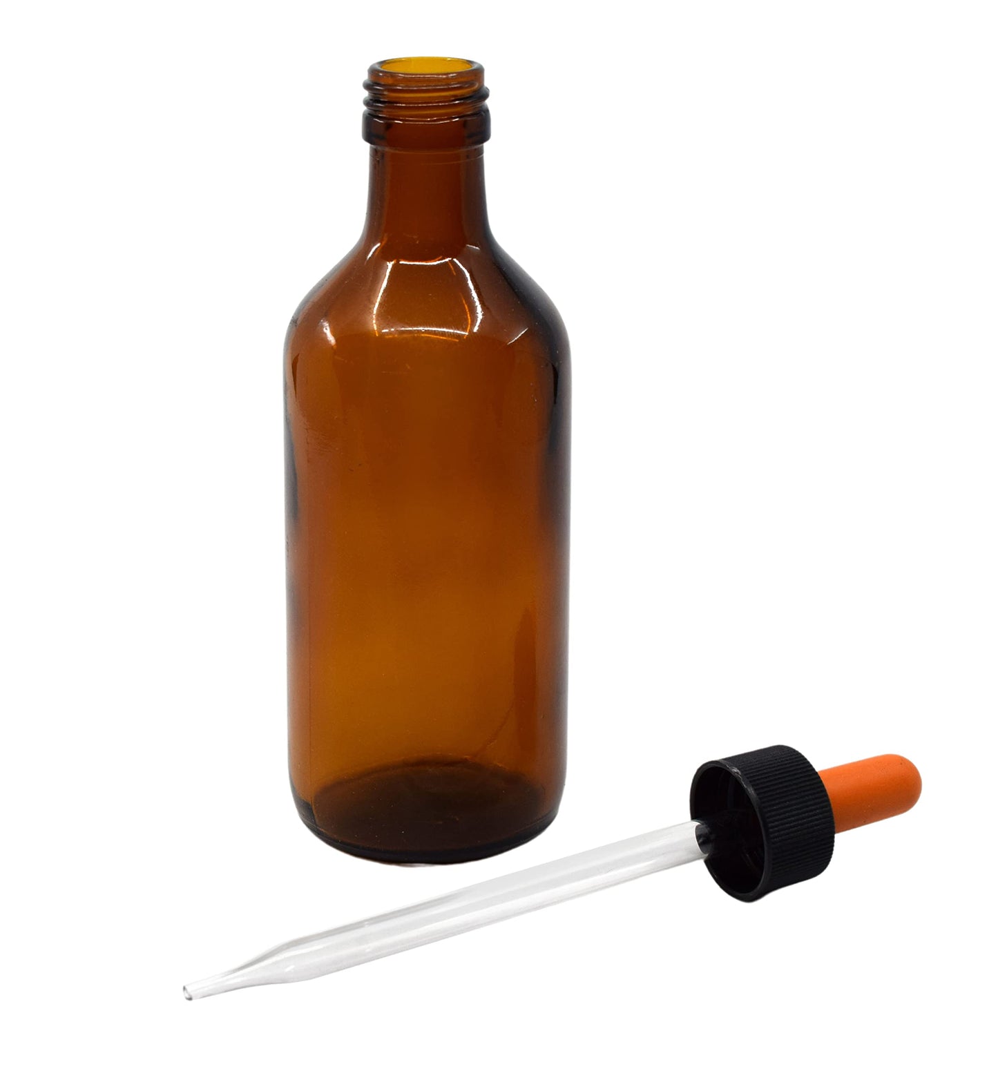 EISCO Amber Glass Dropper Bottle, Glass Pipette Dropper, Amber, 180ml (6oz)