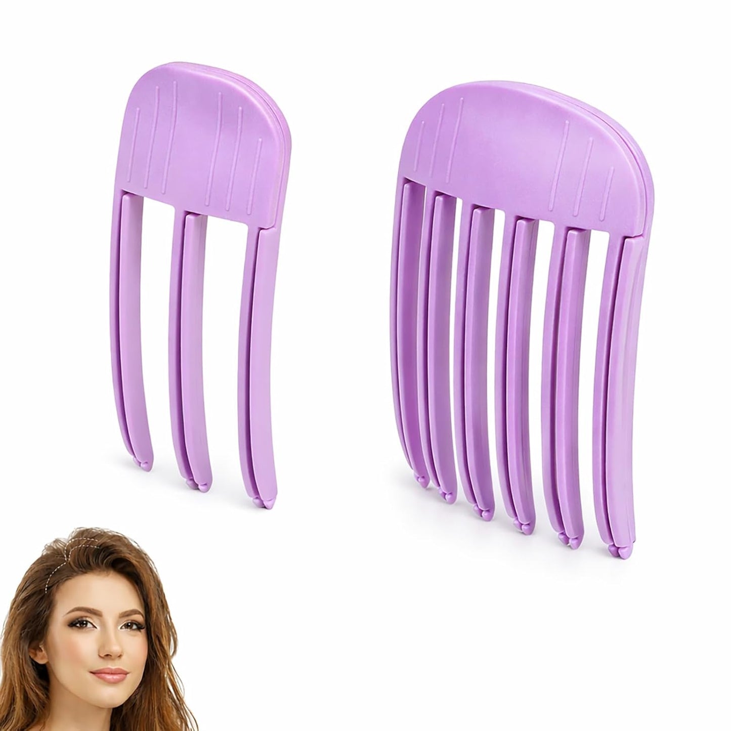 Hair Volume Clip - 2 Pack No-Crease Volumizing Tool for Fluffy Hairstyles | Root Lifting Boosters for Men & Women