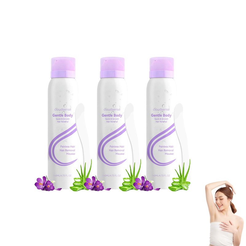 New Upgraded Cloud Sense Pain-Free Hair Removal Spray,Smooth Hair Removal Spray for Sensitive Skin,Gentle Spray Hair Remover for Legs, Bikini, Underarms & Full Body Women & Men(3pcs)