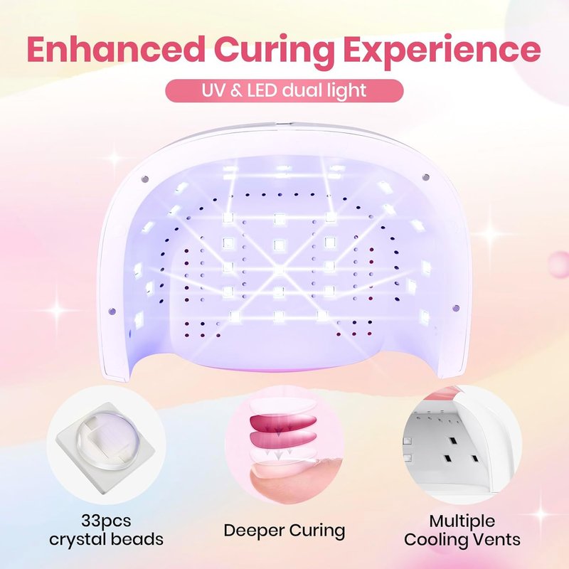 Beetles UV LED Nail Lamp - Candy White Gel Polish Dryer with Smart Sensor & 3 Timers | Larger Space for DIY Nails