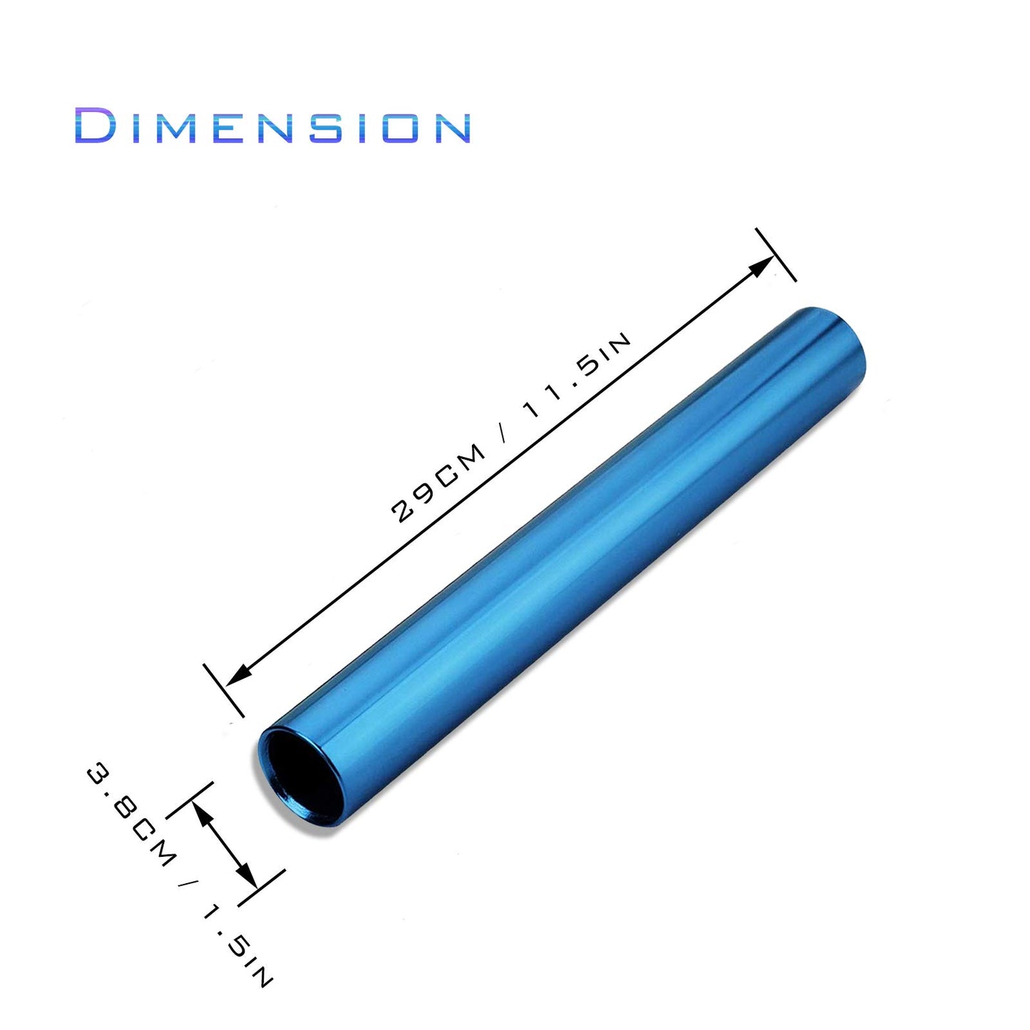 XMWangzi Aluminum Track Field Relay Batons, Race Equipments for Running Race Team, Suitable for Outdoor Sports Practice Athlete, Corrosion Resistant High Strength Smooth Surface (4Pcs Blue)
