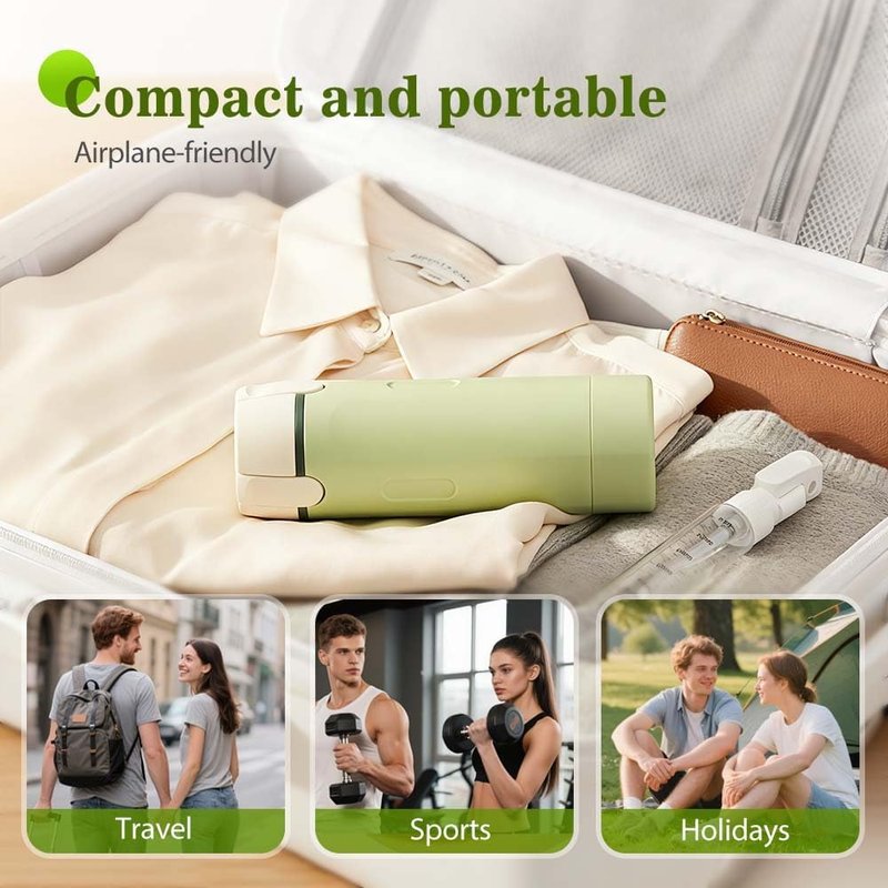 Travel Toiletry Dispenser Bottle Set - 4 in 1 Portable Containers for Shampoo, Lotion & Conditioner | 30ML/60ML, Green