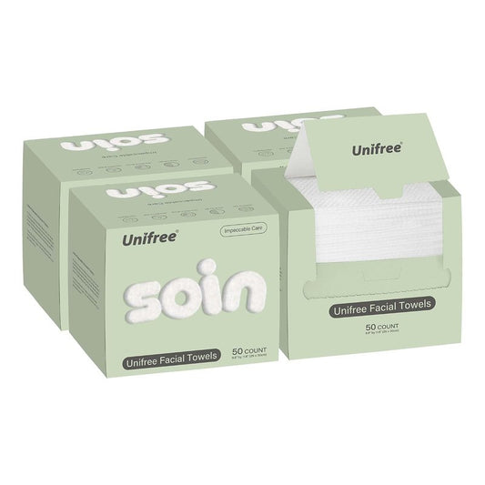 Facial Towels - Large Makeup Remover Towelettes | Soft Dry Wipes, 11.8 x 9.8 Inch, 200 Count Value Pack