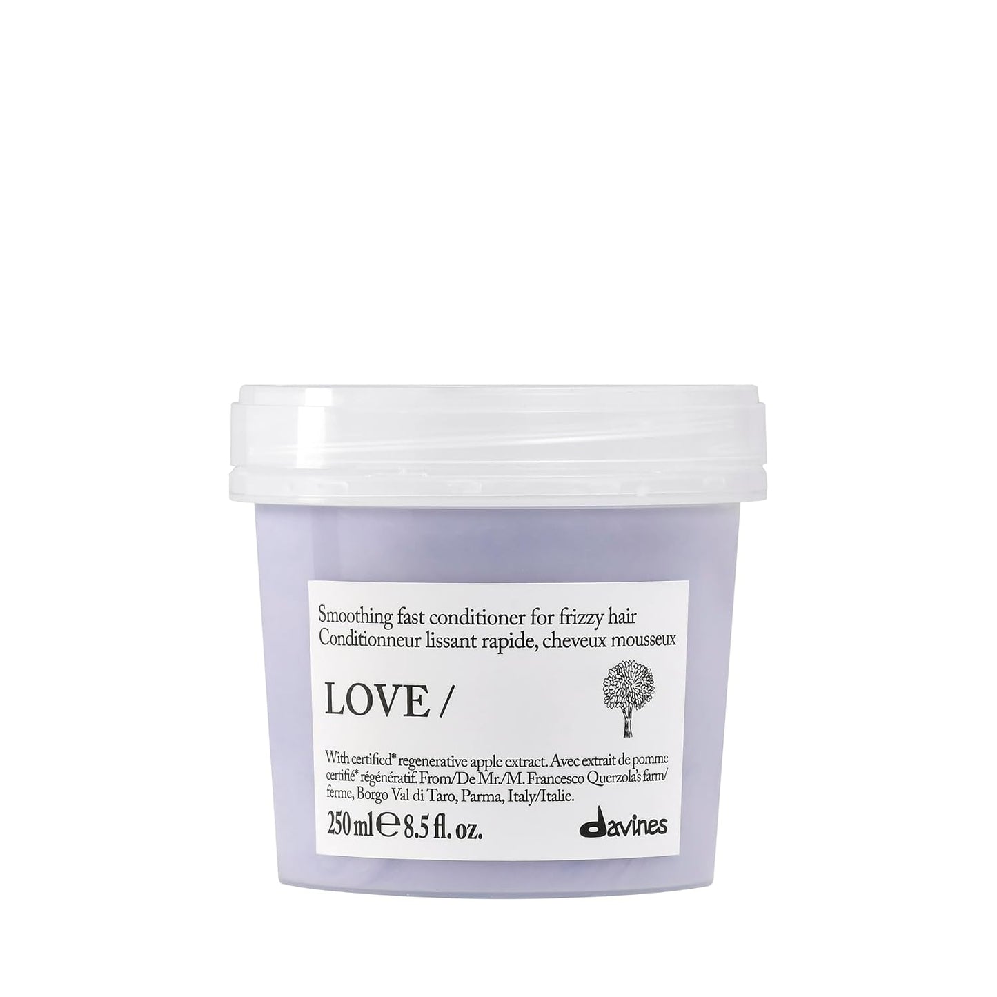 Davines LOVE Smoothing Conditioner - Rich Anti-Frizz Formula for Frizzy, Coarse Hair | Hydrates & Straightens for Shine