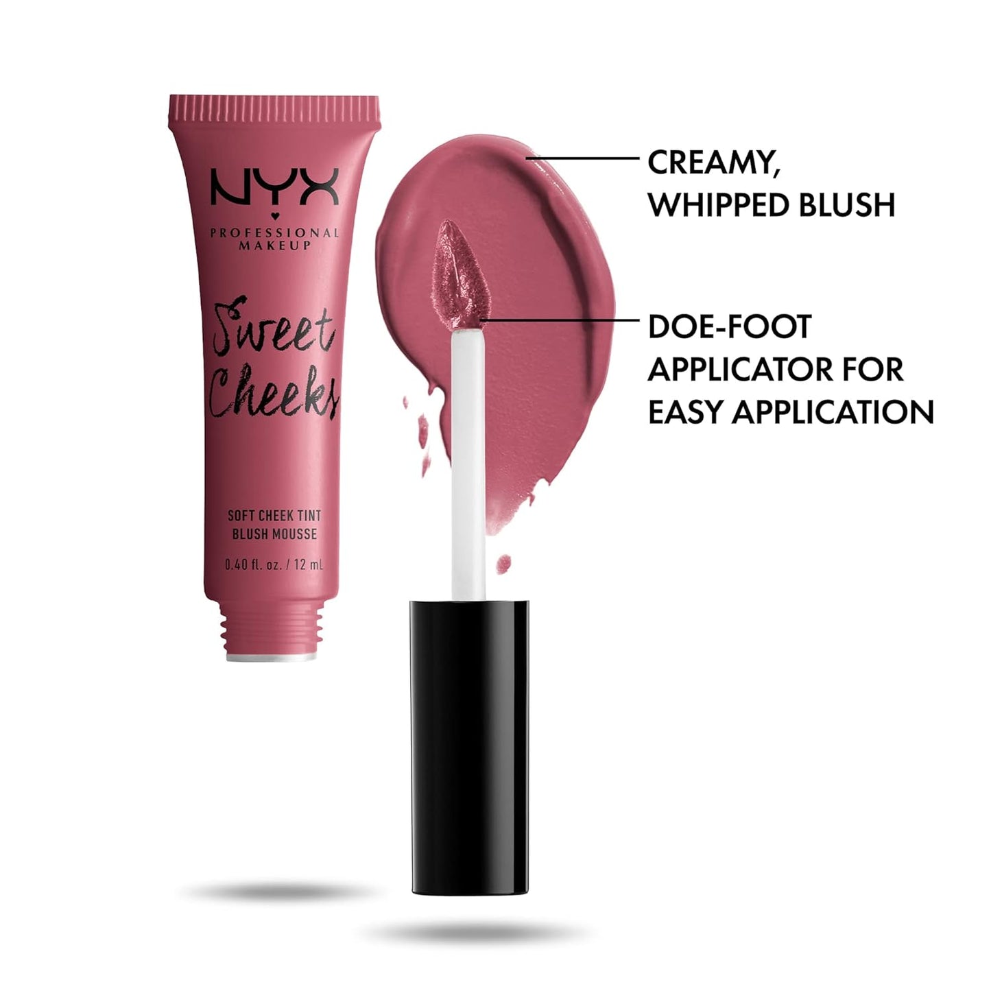 NYX Sweet Cheeks Cream Blush - Soft Cheek Tint in Baby Doll Shade for Natural Glow