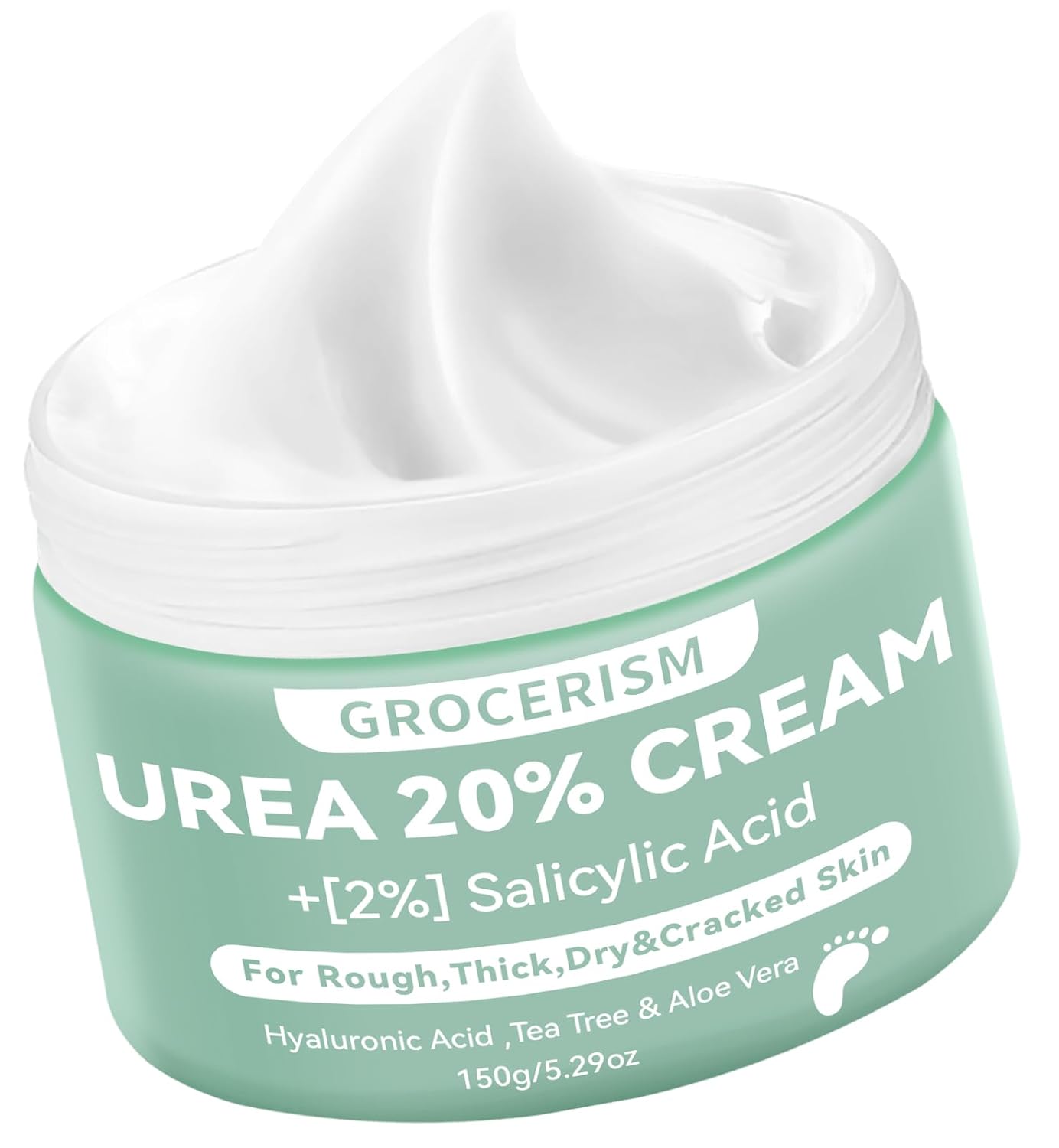 Urea Cream 40% for Feet - Maximum Strength Foot & Hand Cream with Salicylic Acid, Hyaluronic Acid, Tea Tree & Aloe Vera | 8.82 oz