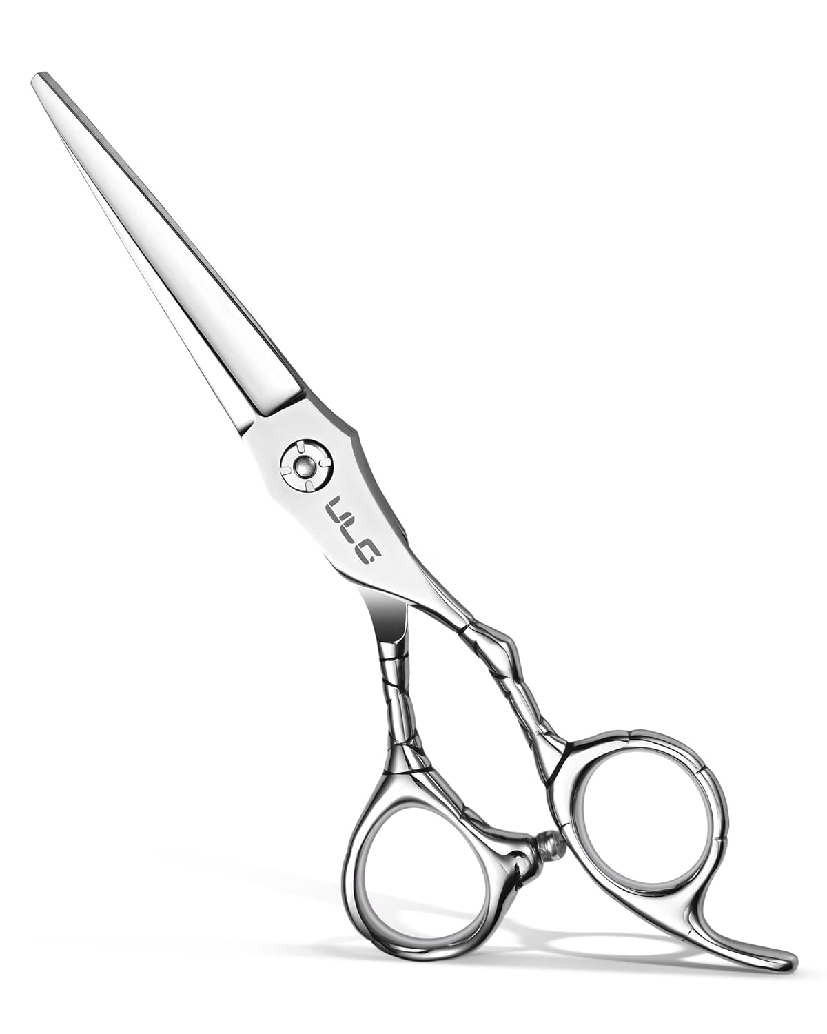 Left-Handed Hair Cutting Scissors - ULG 6.5-Inch Razor Edge Barber Shears | Japanese Stainless Steel, Blue Fingerhole Ring