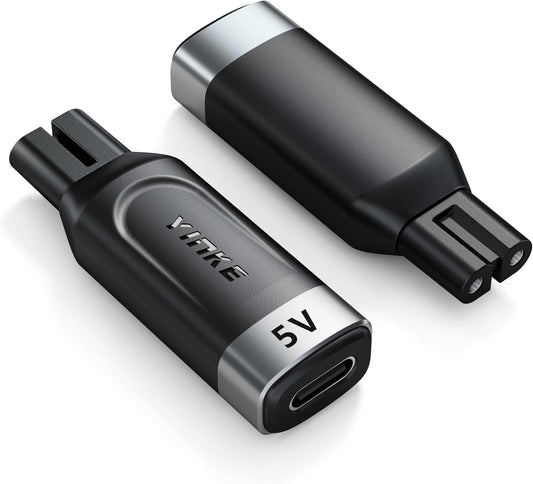 Yinke 5V Type-C Shaver Adapter Charging Converter for Philips Norelco OneBlade QP2724 QP2834 QP4530 S5880/S5885 MG7910 MG9510 QP1924 QP1324, USB-C Shaver Charger Converter Without Charger Cord (1 PC)