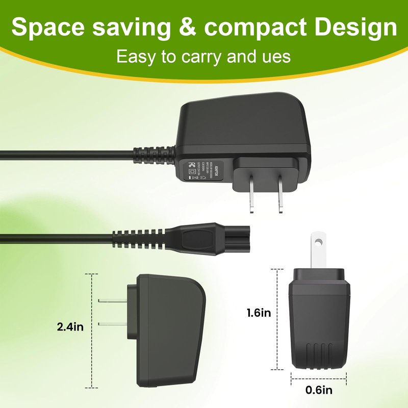 Auspow 15V Charger Fit for Philips Norelco HQ8505 Series 3000 5000 6000 7000 9000, Multigroom MG5750 MG7750 MG7770 MG7790 BG7030 BG7040 BG5025 QP6531, Fit for Phillips Electric Shaver Razor Trimmer