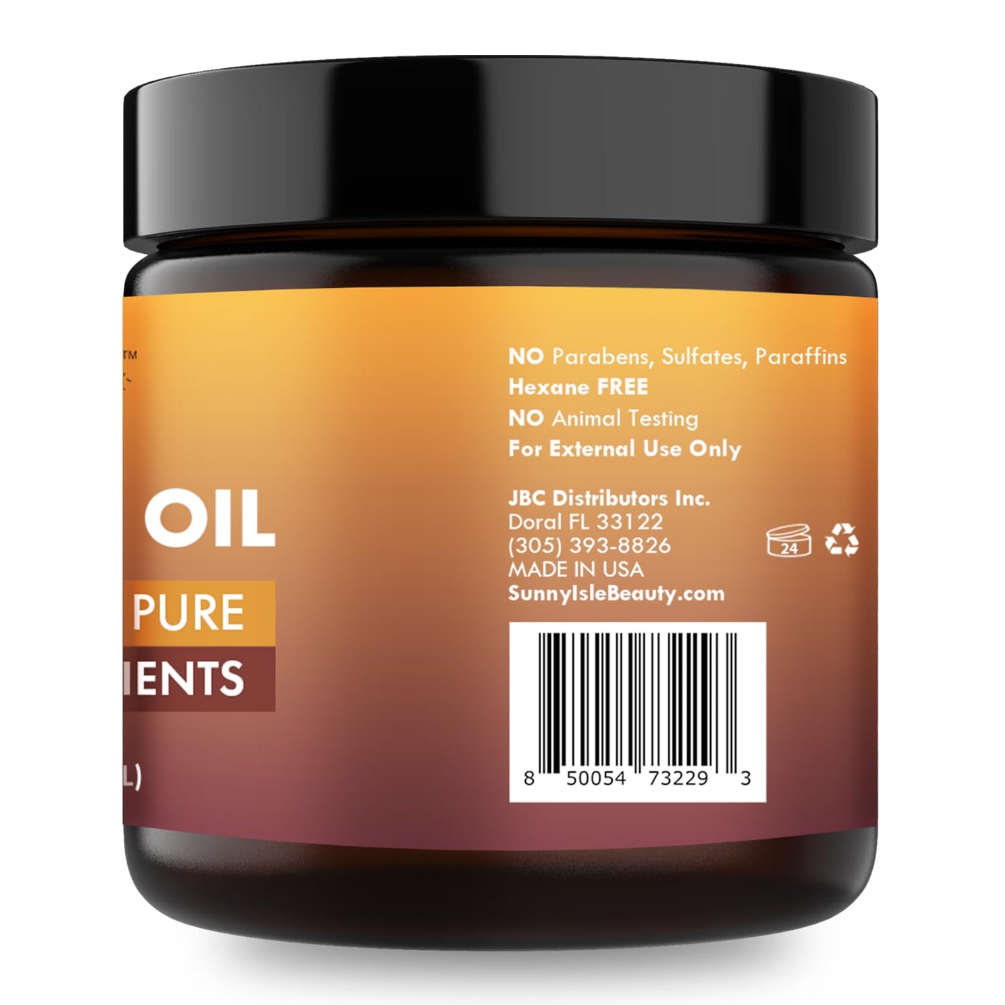Sunny Isle Batana Oil - Raw & Pure, From Honduras, Promotes Hair Growth & Thickness - 4 Fl Oz