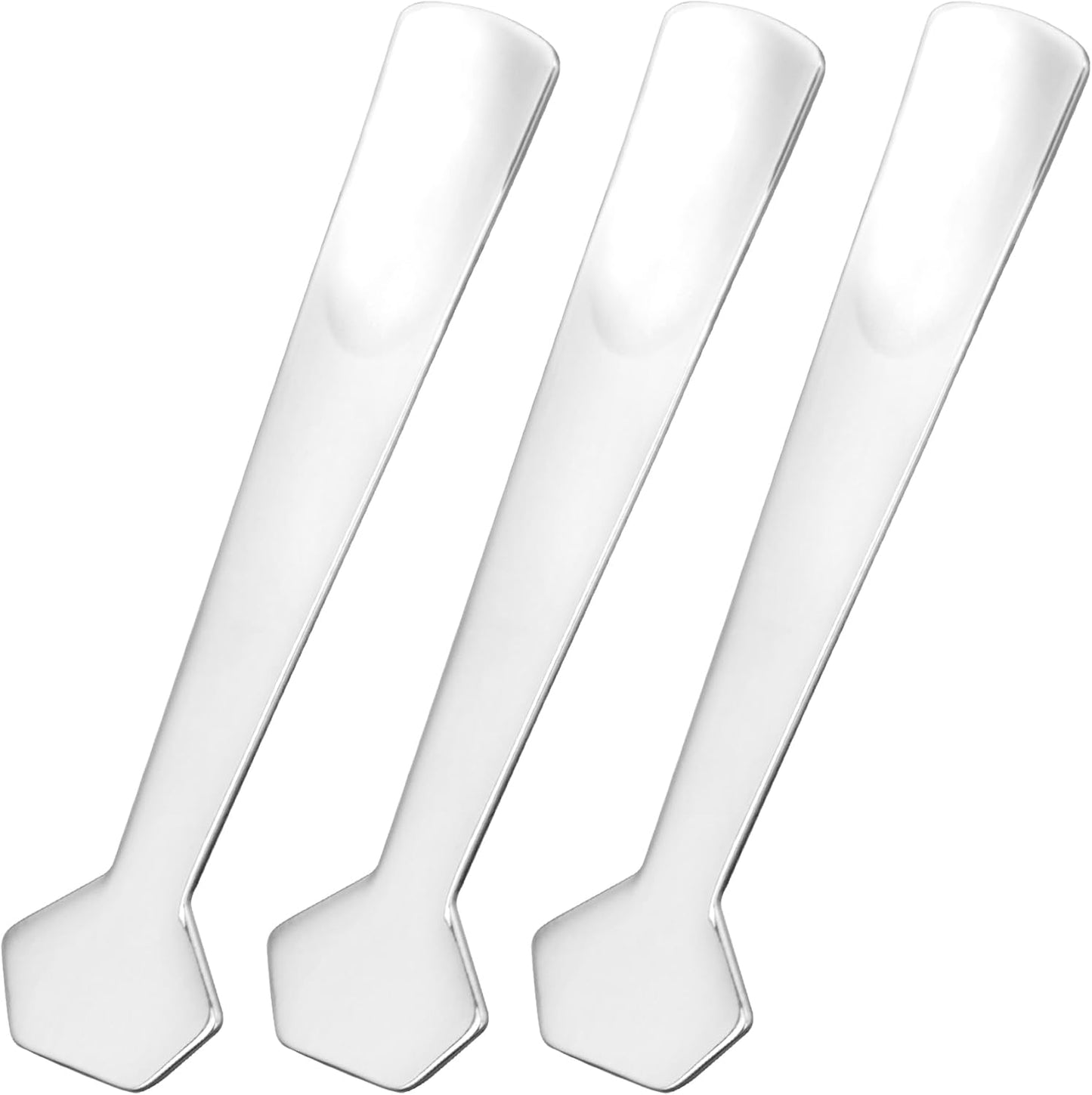 Pndeyo Mini Stainless Steel Makeup Spatula Set - 3 Reusable Cream Applicators for Skincare | 2.87x0.49in Silver Tools