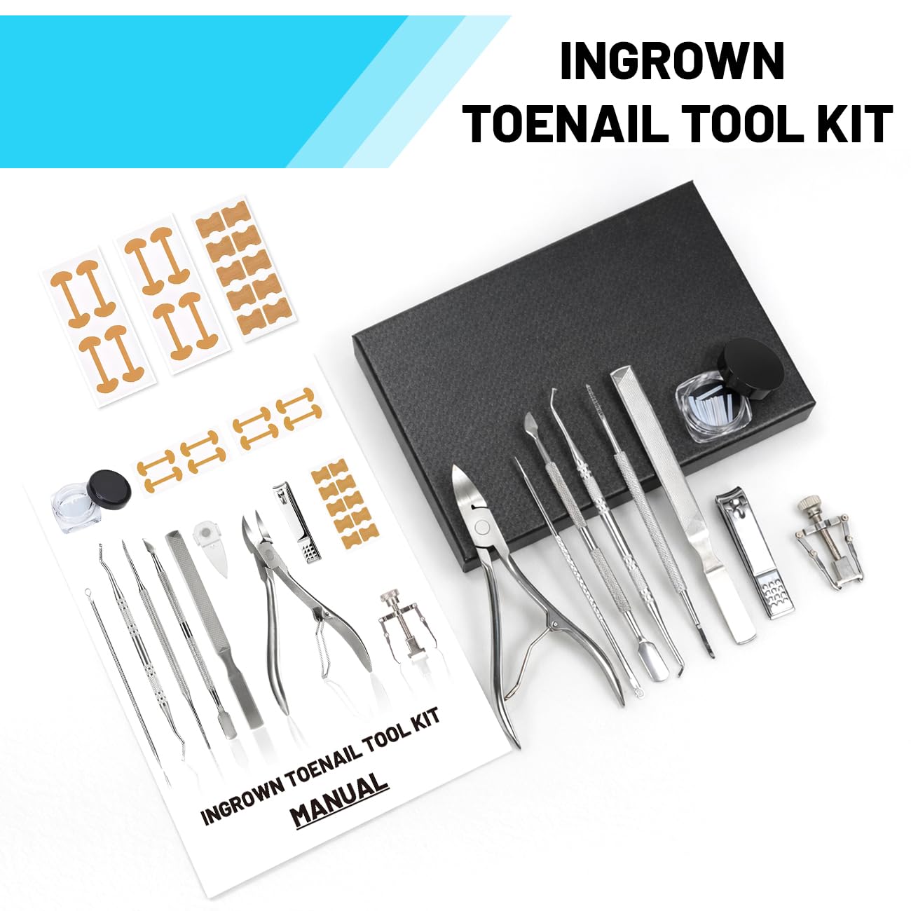 2026 Upgraded Ingrown Toenail Removal Kit, Ingrown Toenail Treatment, Stainless Steel Ingrown Toenail Corrector, Surgery Grade Ingrown Toenail Tool Tool By Dualeco
