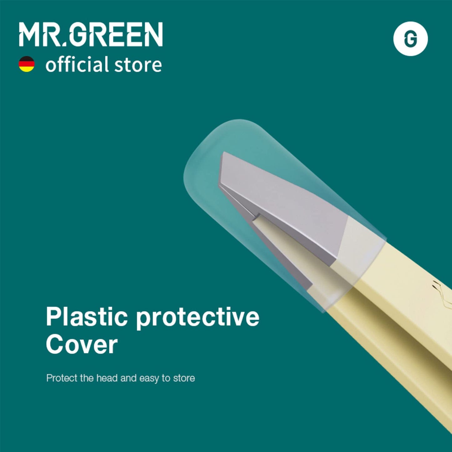 MR.GREEN Curve Handle Eyebrows Tweezers Professional Fine Hairs Removal Puller Makeup Tools Stainless Steel Beauty Clips Removal (Light Yellow)