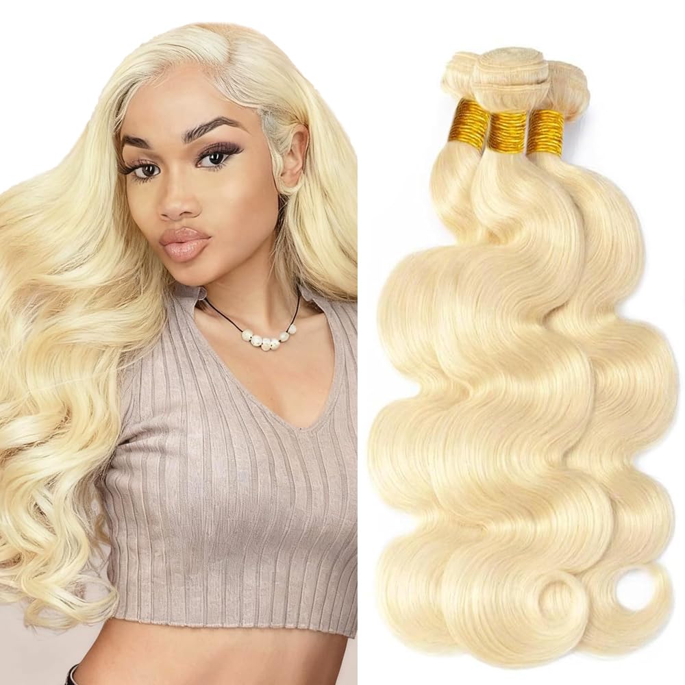 Blonde Bundles Human Hair 613 Body Wave Bundle 26 28 30 Inch Brazilian Unprocessed Virgin Hair 3 Bundles 613 Bundle Hair Extensions