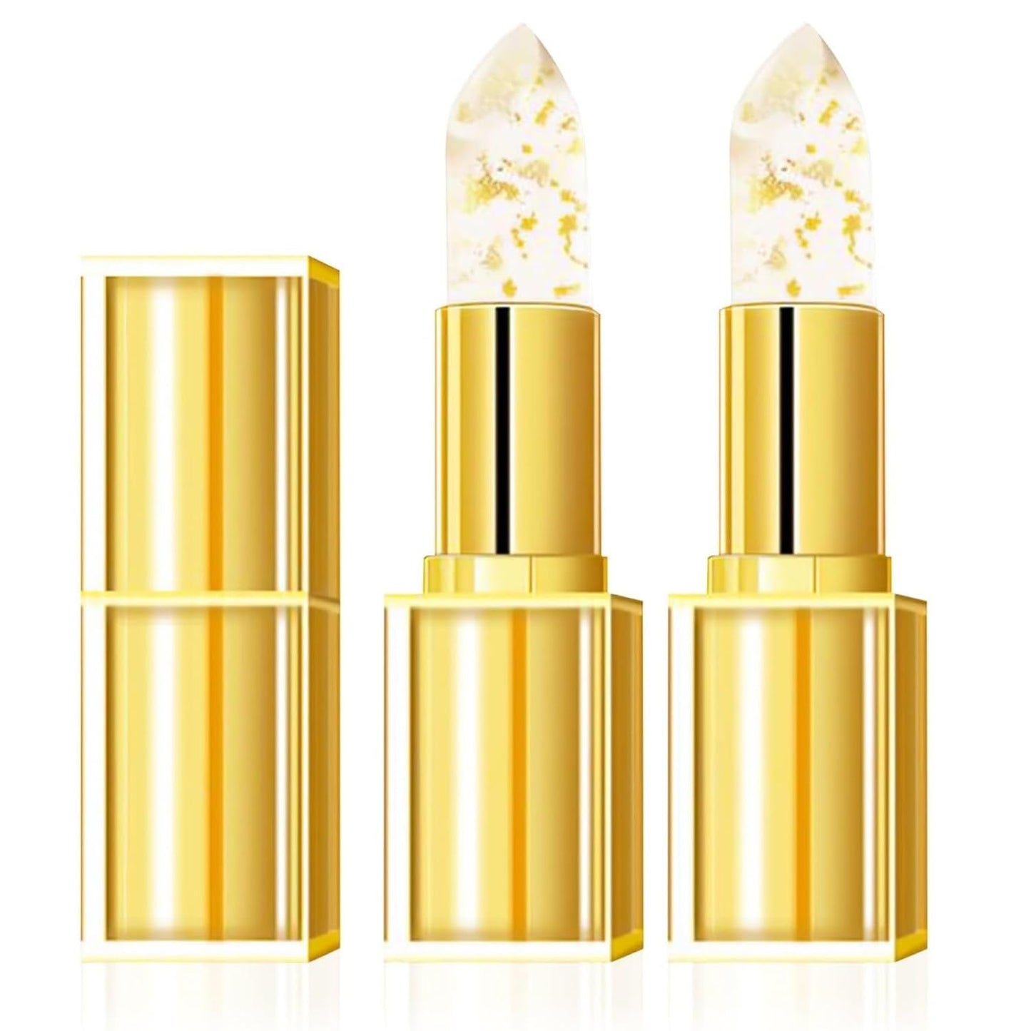 True Tone pH Adjusting Lipstick - Color Changing Gold Crystal | 2-Pack Moisturizing Glossy Shine for Mature Women