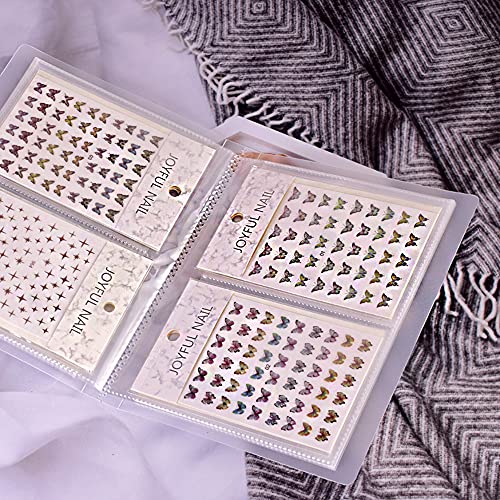 OBENIM HALIM 1Pack 80 Slot Nail Sticker Storage Album Water Decals Organizer