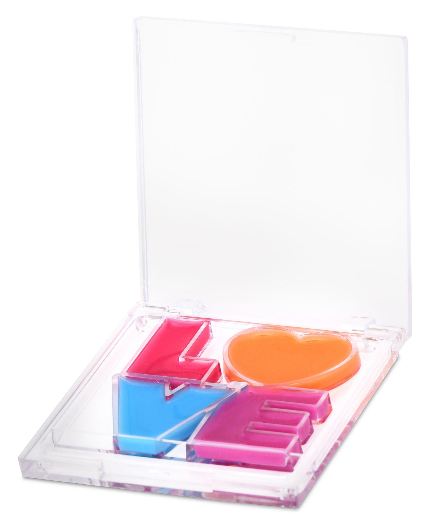 iscream Love Heart Shaped Strawberry Scented Solid Lip Gloss Quad