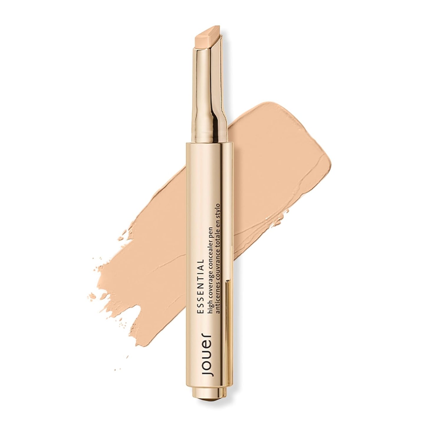 Jouer Essential High Coverage Concealer Pen - Brightening Under Eye Concealer for Dark Circles | Hyaluronic Acid & Vitamin E