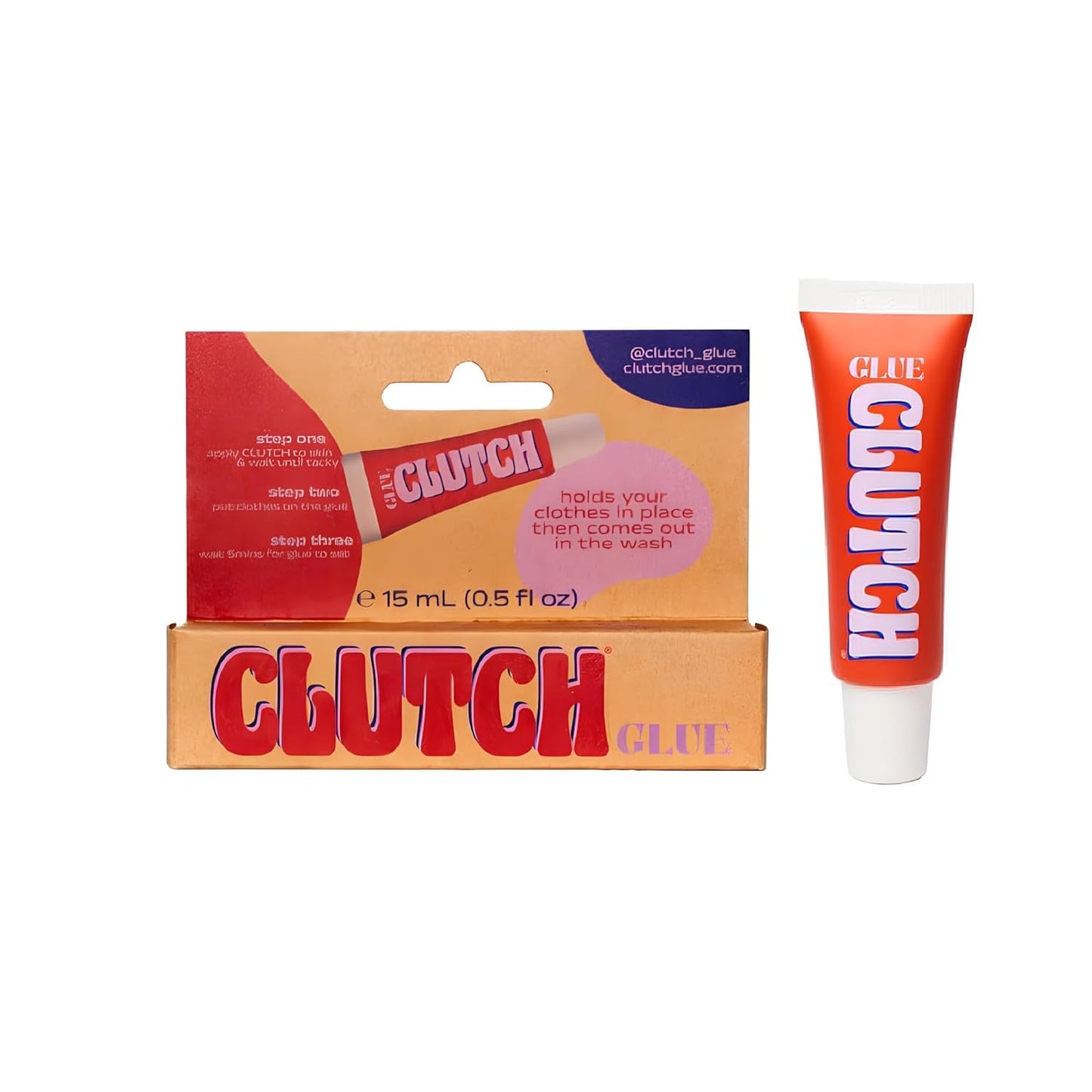 Liquid Fashion Tape - Clear Body Glue for Clothing & Accessories | All-Day Hold, 15ml