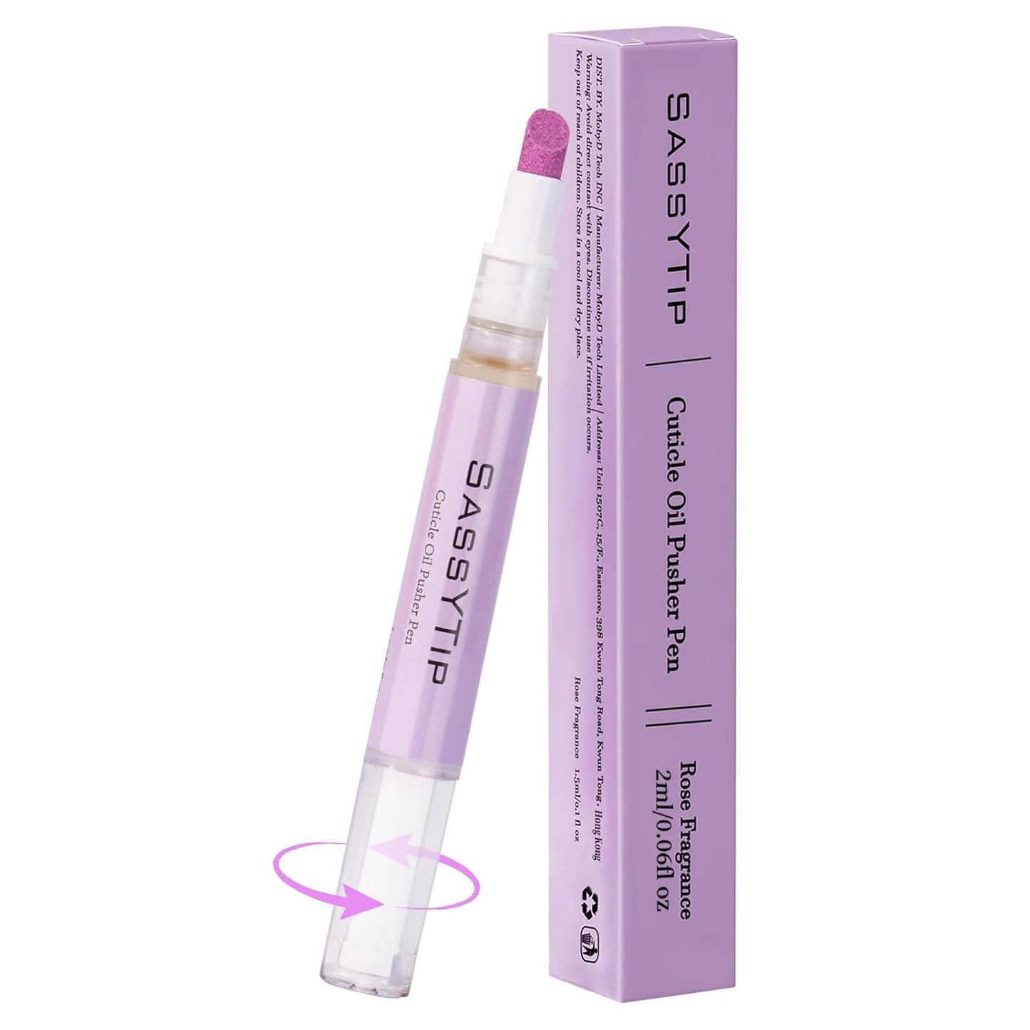 Ceramic Cuticle Pusher & Oil Pen Set - Nourishing Cuticle Remover Gel with Jojoba Oil & Vitamin E | 2ml Oil, 1 fl. oz Gel