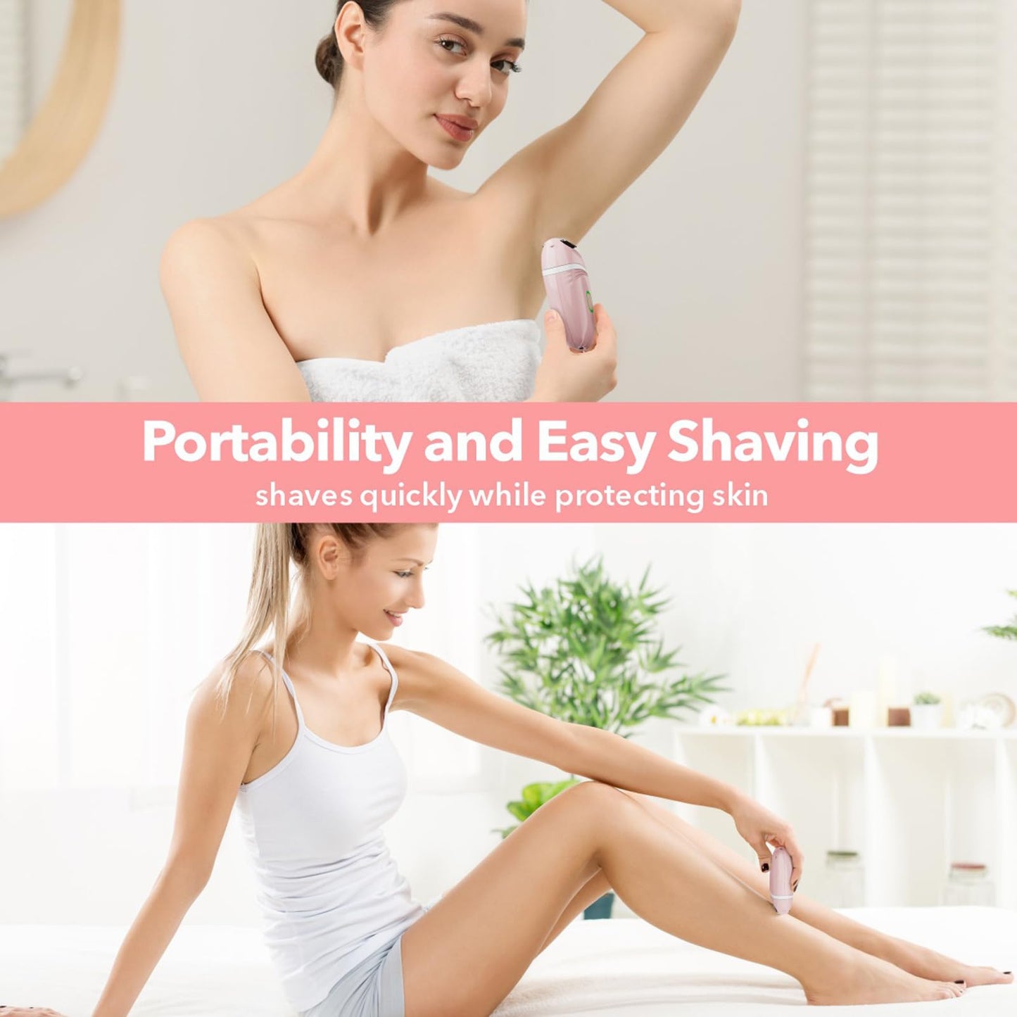 XYOUWEI Women Electric Shaver, Rechargeable Wet and Dry Use Electric Razor for Women, Body Hair Trimmer for Bikini Underarm Leg Arm Body Face Private Area