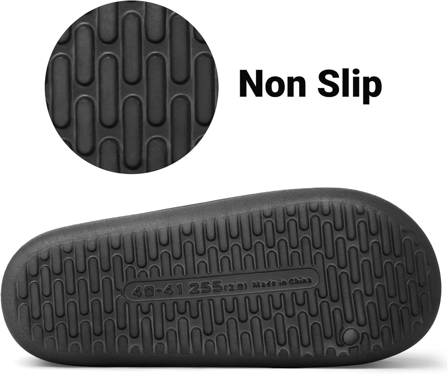 Shower Shoes for Women & Men - Non-Slip Quick-Drying Cloud Slides | Soft EVA with Arch Support for Gym, Pool & Indoor Use