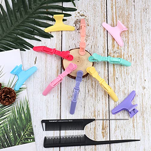 Pastel Color 38 Pcs Hair Clip & Comb Set - Butterfly & Croc Clips