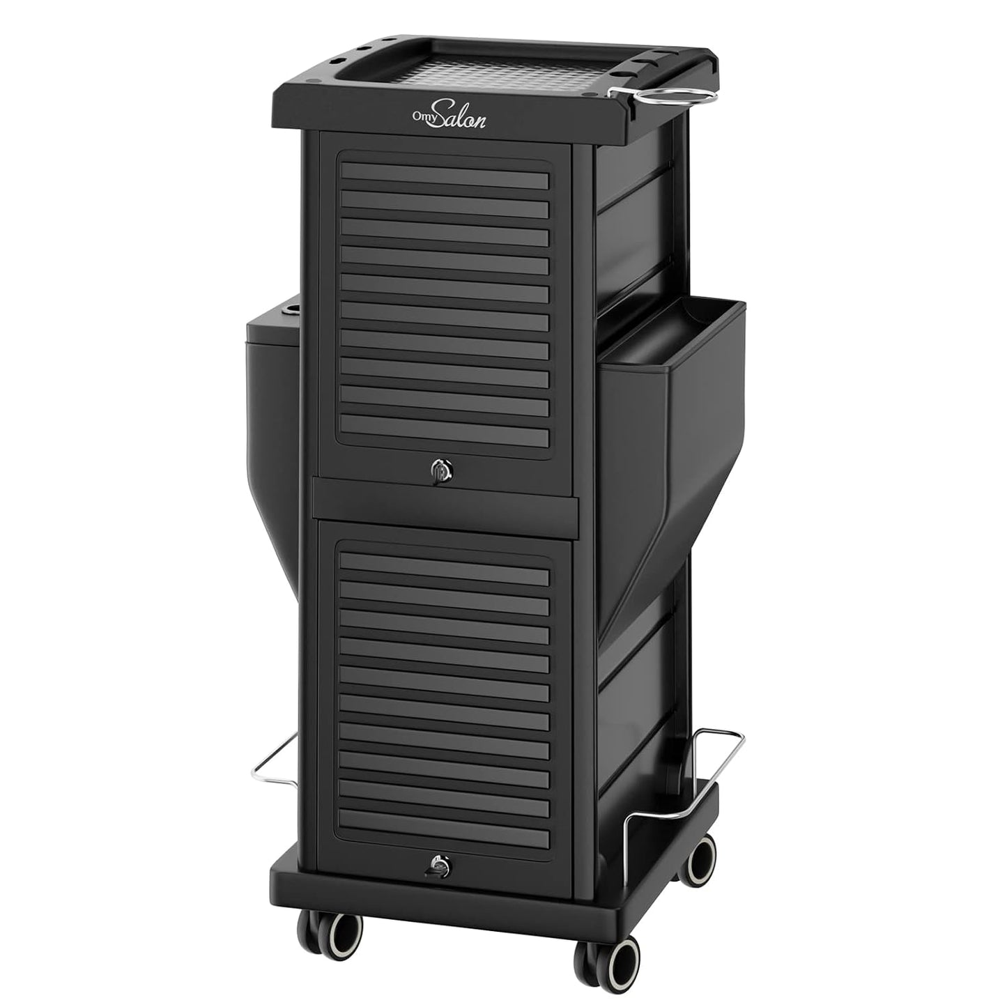 OmySalon Salon Trolley - Lockable Hair Cart Organizer with 6 Drawers & Wheels | Perfect for Stylists & Barbers