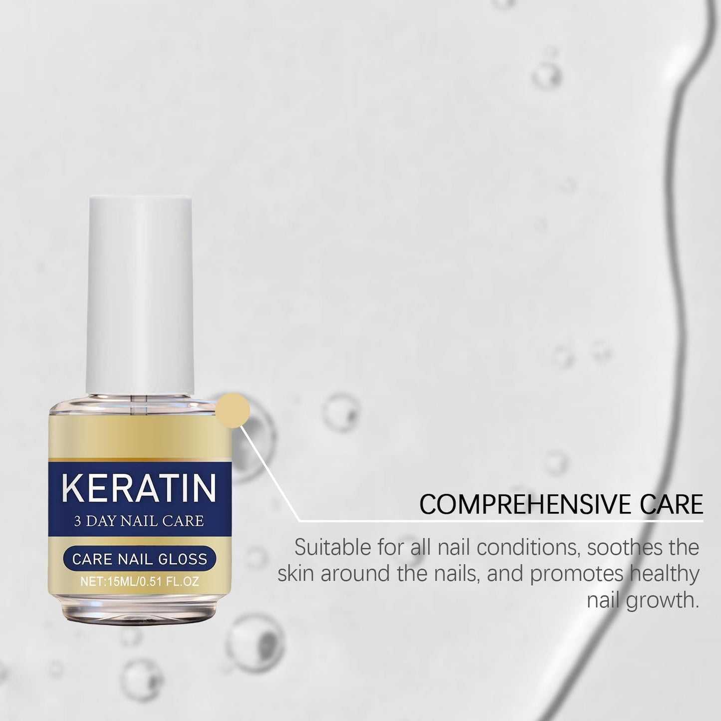 3pcs 3 Days Keratin Nail Care Oil,2026 New Moisturizing Cuticle Oil for Strong Nail,Intensive Repairs Dry & Weak Nails