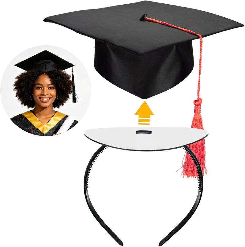 Graduation Cap Headband - Firm Anti-Fall Hair Band for Secure Fit | Hat Accessory