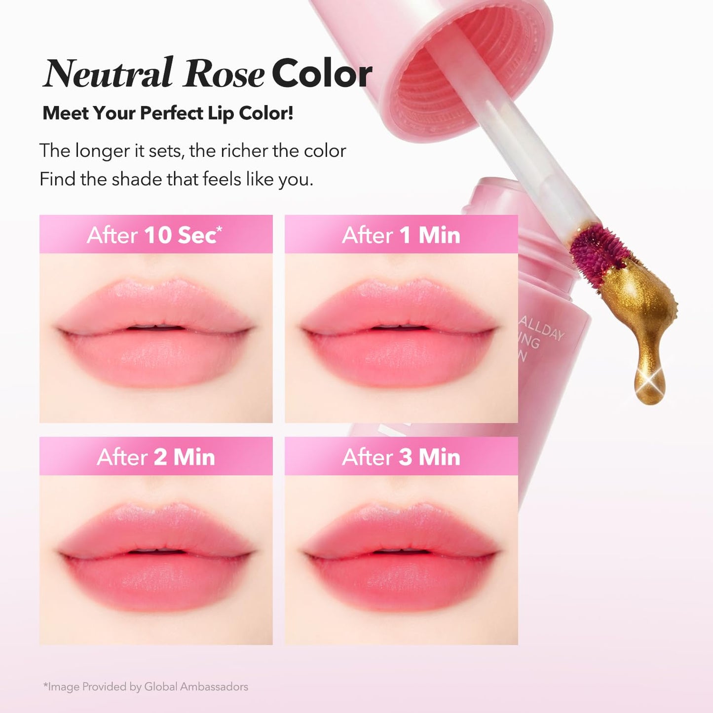 Hero All Day Plumping Lip Stain - 24H Long-Lasting, Smudge-Proof Tint | Natural Rose | 0.14oz