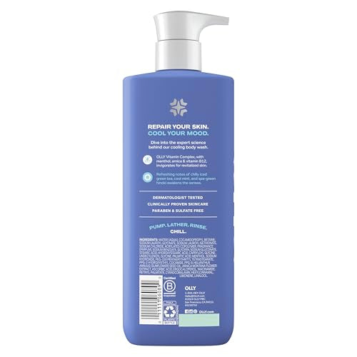 OLLy Cool Mood + Skin Body Wash with Arnica & Vitamin B12 - 17 fl oz
