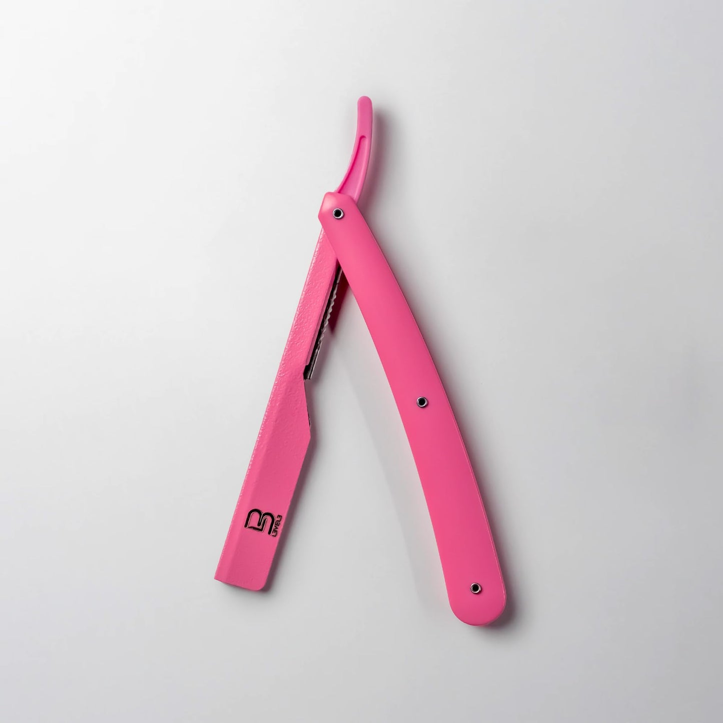 L3 Straight Razor Holder - Excellent Grip and Control - Precision Shaving Control - Level Three Straight Razor Holder (Pink)