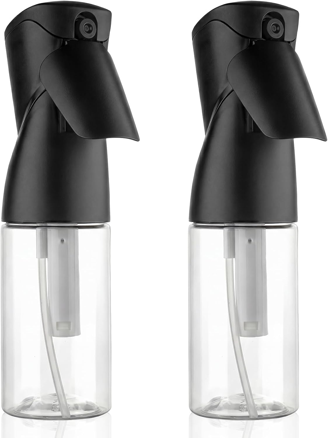 Continuous Spray Bottle - 8.5oz Fine Mist Sprayer for Hair, Plants & Cleaning | Refillable Water Dispenser - Black