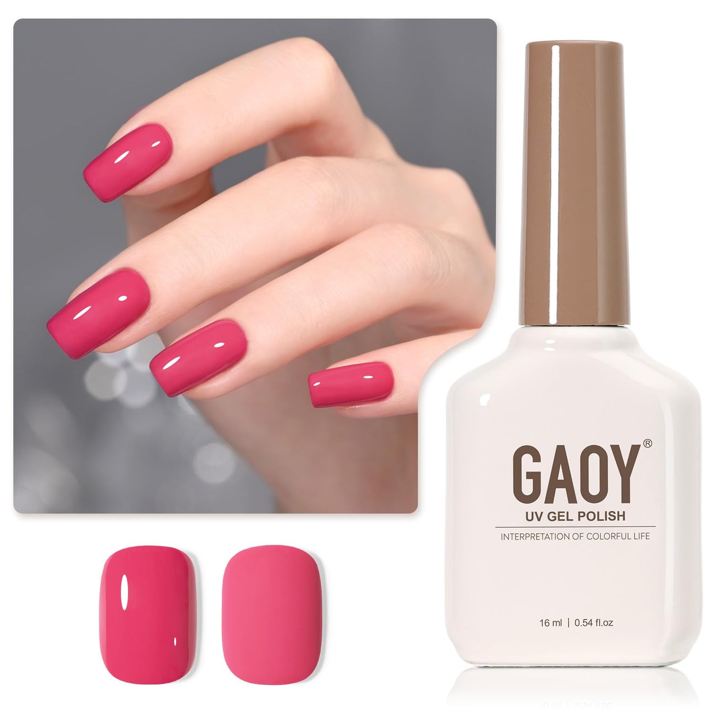 Sheer Light Pink Gel Nail Polish - 16ml UV Cure Jelly Milky White Peach for DIY Manicure & Pedicure