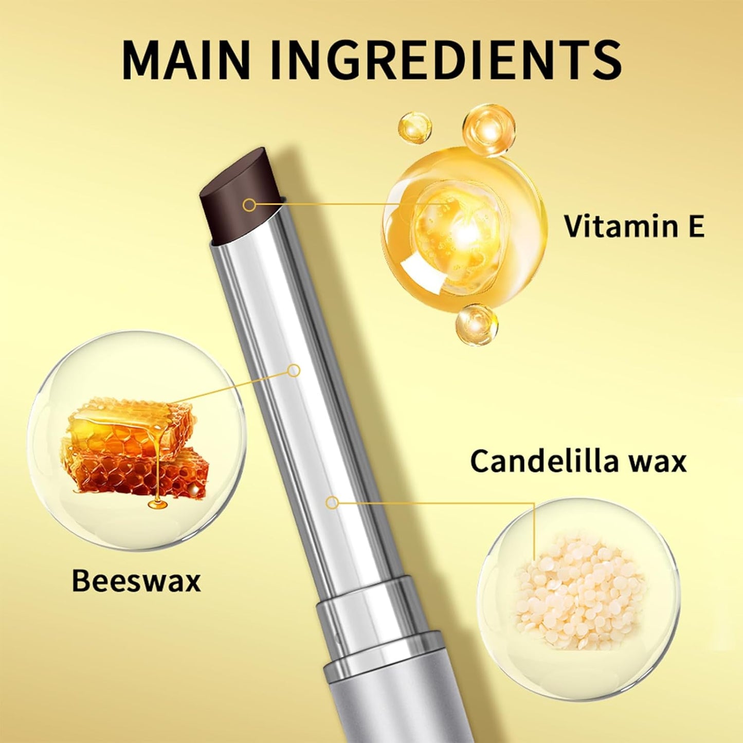 Honey Noir Lipstick - Deep Moisturizing Black Cherry Tint Lip Balm | Hydrating Lip Gloss for All Skin Tones