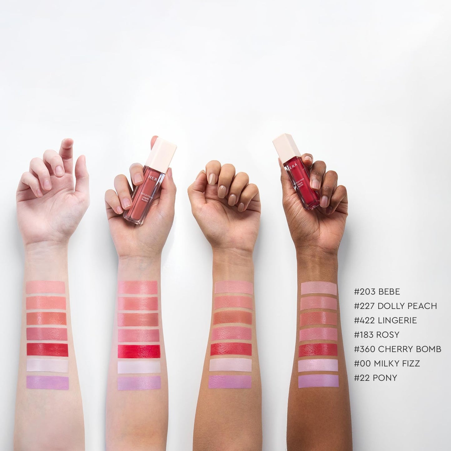 HERA Reflection Liquid Blush #360 Cherry Bomb 7.5g – Glass Skin Glow, Hydrating Serum Formula with 70% Skincare Ingredients, Buildable Radiance, Sheer Color, Korean Makeup