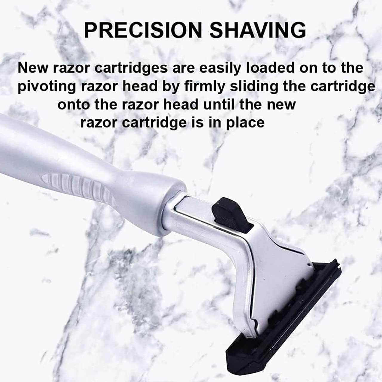 Taconic All-Metal Chrome Razor - Ergonomic Twin Blade Handle with 10 Pivot Plus Personna Blades | Durable Design