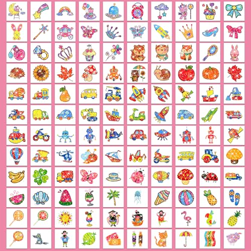 Partywind Glitter Temporary Tattoos for Kids - 408 Pack for Boys & Girls