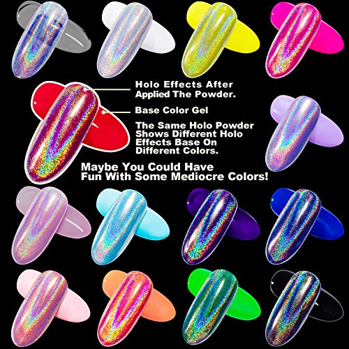 GA&EN Holographic Unicorn Chrome Nail Powder - 35 Micron Glitter