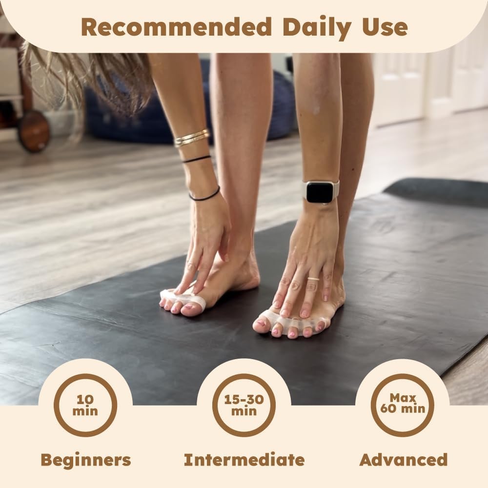 Toe Spacers & Separators for Hammertoe Relief - Latex-Free Rubber | Two Pairs in Stylish Wooden Box