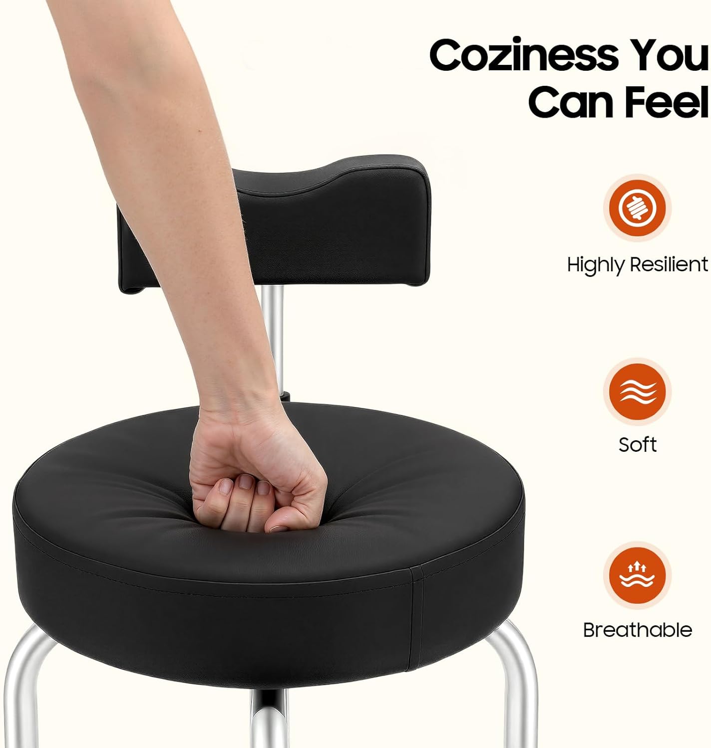 Portable Pedicure Foot Rest Stool - Adjustable Height for Spa & Beauty Salon | Black