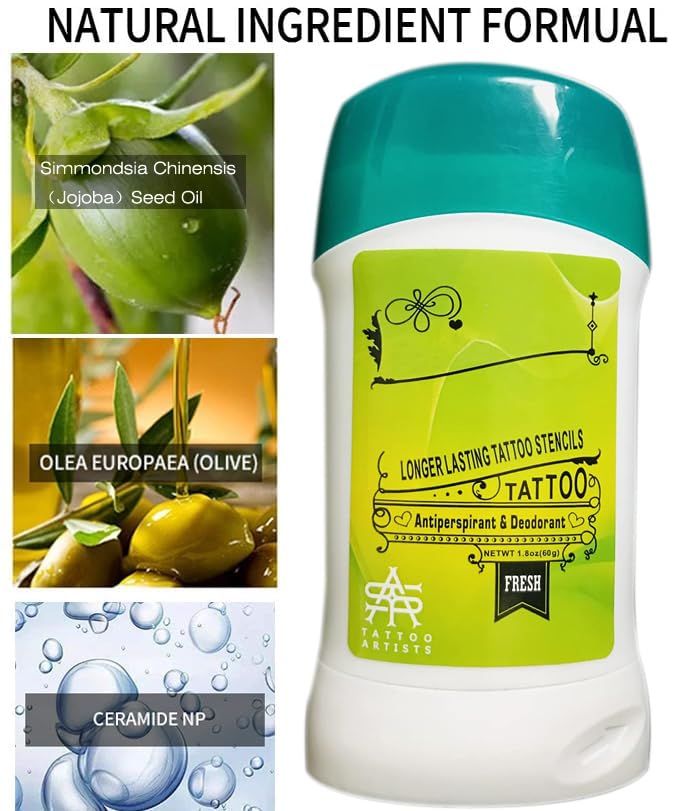 WIDGETCO Tattoo Transfer Stick & Skin Solution for Temporary Body Art
