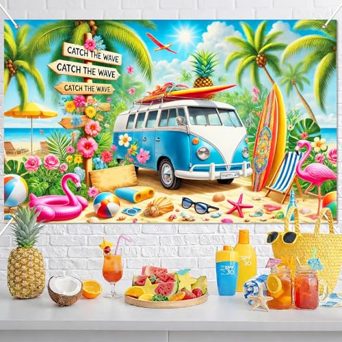 BlissYard Hawaiian Beach Party Banner - 71x43 Inch Tropical Decor