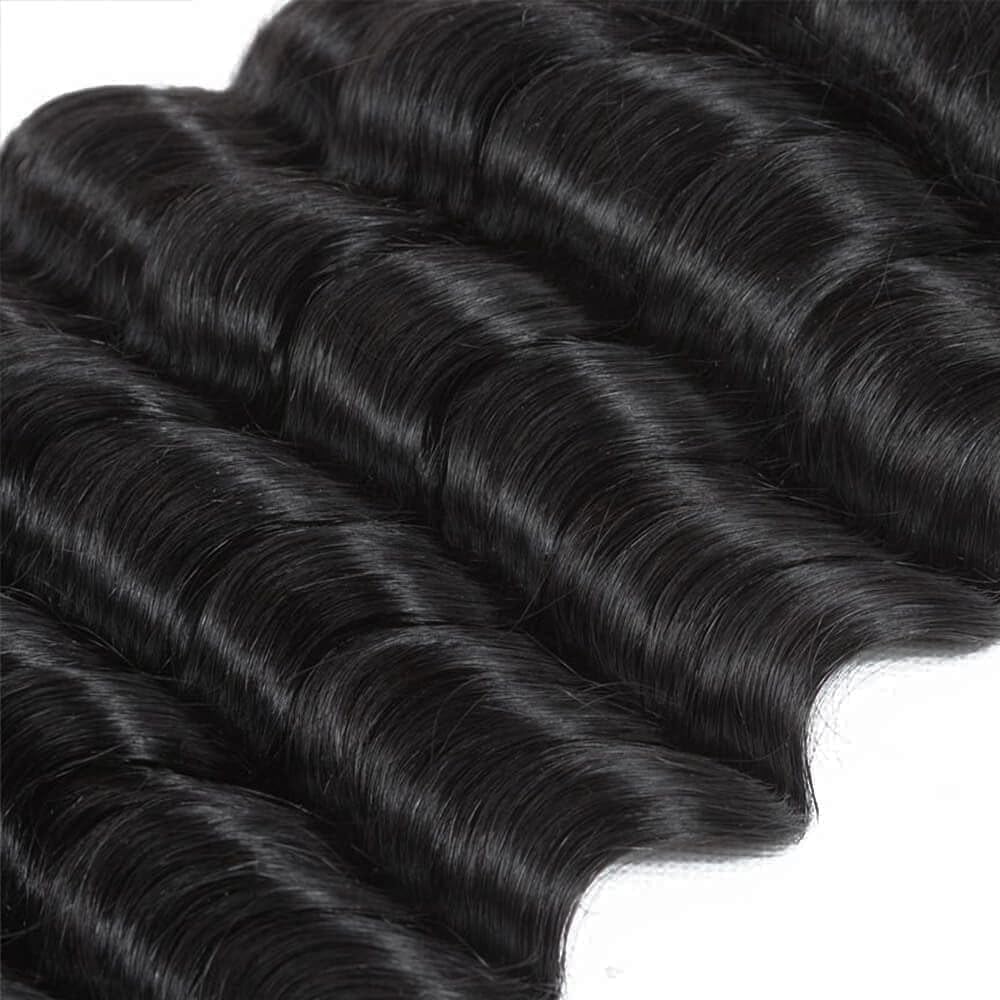 26 28 30 Inch LadrXadr Loose Wave Bundles Loose Wave Bundles Human Hair Black Human Hair Bundle Unprocessed Color 1B Bundles 150g