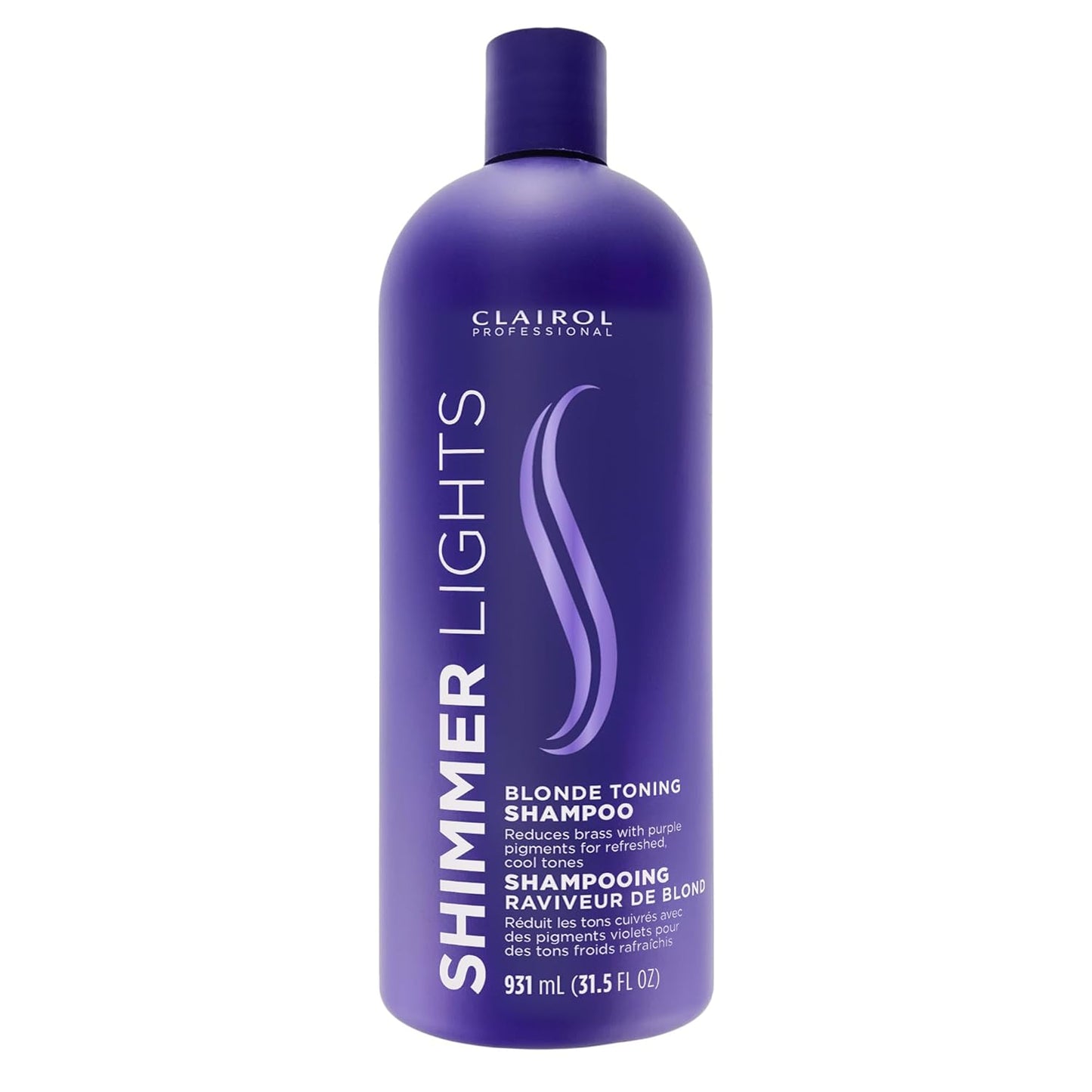 Clairol Professional Shimmer Lights Purple Shampoo - Neutralizes Brass & Yellow Tones | For Blonde, Silver & Gray Hair