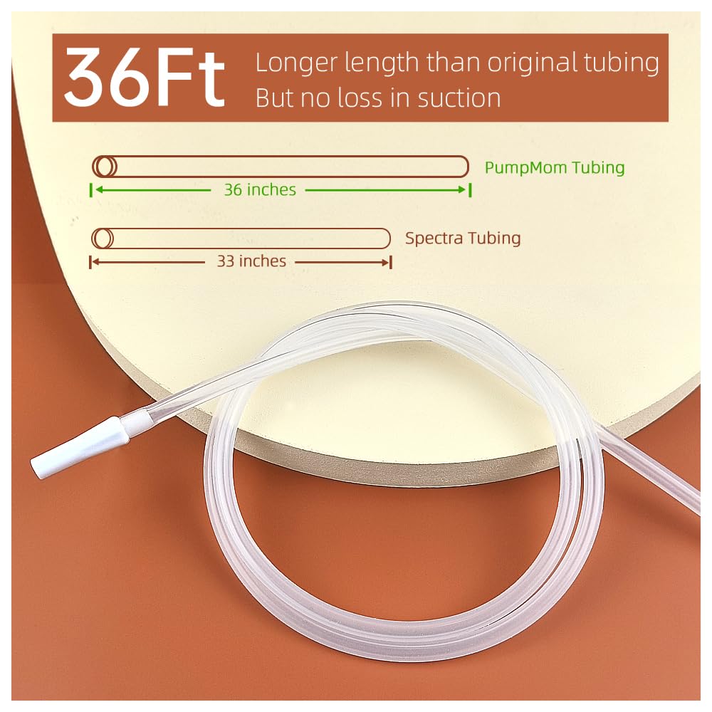 PumpMom Replacement Tubing for Spectra Synergy Gold Dual and Portable Electric Breast Pump, BPA Free Replace Spectra SG Dual Powered Electric Breast Pump(Not Original Spectra Accessories)