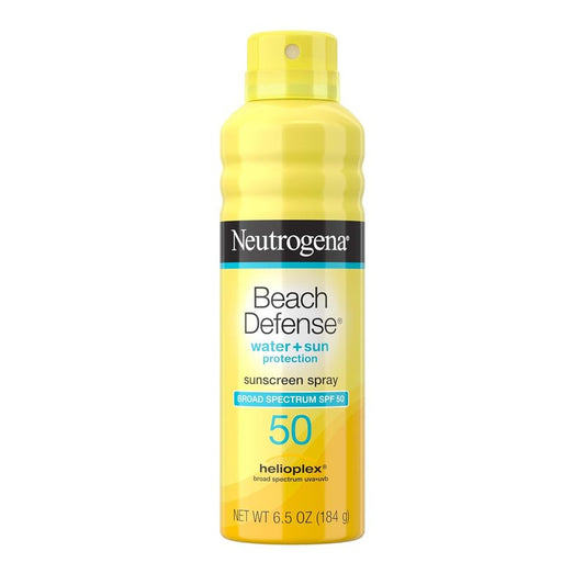 Neutrogena Beach Defense Sunscreen Spray SPF 50 - Lightweight, Water-Resistant, Family Size, 6.5 oz